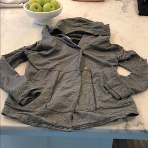 Lululemon gray hooded jacket sweatshirt long